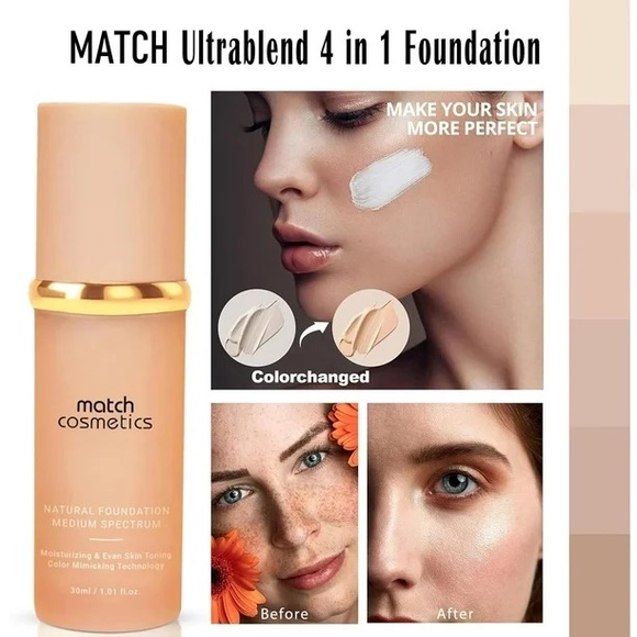 MATCH COSMETICS Foundation Medium Spectrum, NEW - Picture 2 of 8